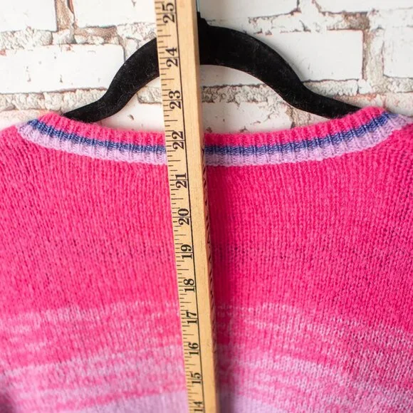 Lilly‎ Pulitzer Women's Small Cardigan Sweater Pink Purple Ombre Knit - Picture 9 of 10